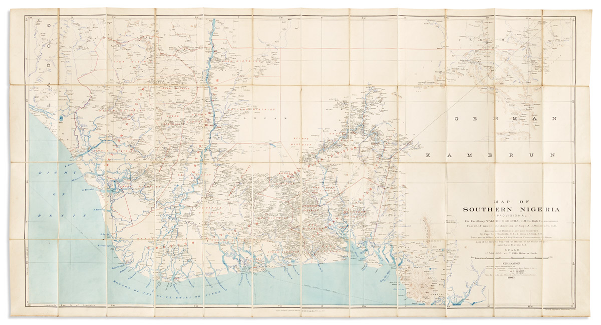 (AFRICA.) Capt. A.J. Woodroffe. Map of Southern Nigeria (Provisional).